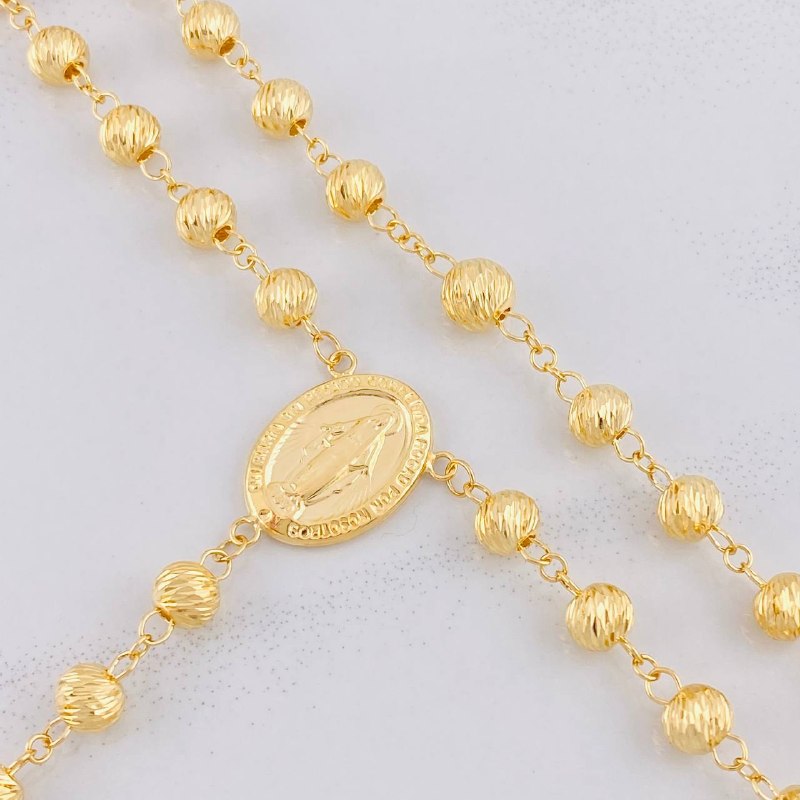 Rosario Virgen Milagrosa 23g / 26 in / 7mm Oro Amarillo 18K