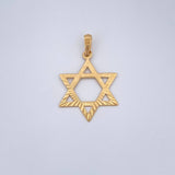 David Star Pendant 1.35gr / 1in / 18K Gold