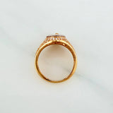 Anillo Virgen De Guadalupe 4.75 g / T6 3/4 Dos Oros Amarillo Blanco 18K