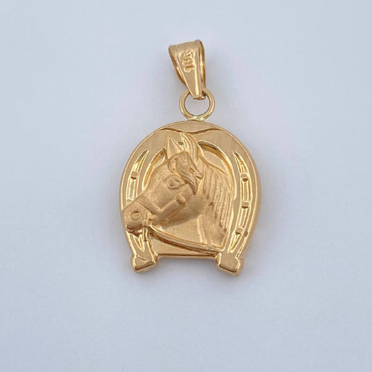 Horseshoe Horse Pendant 1.15gr / 1in / 18K Gold Yellow &