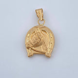 Horseshoe Horse Pendant 1.15gr / 1in / 18K Gold Yellow &
