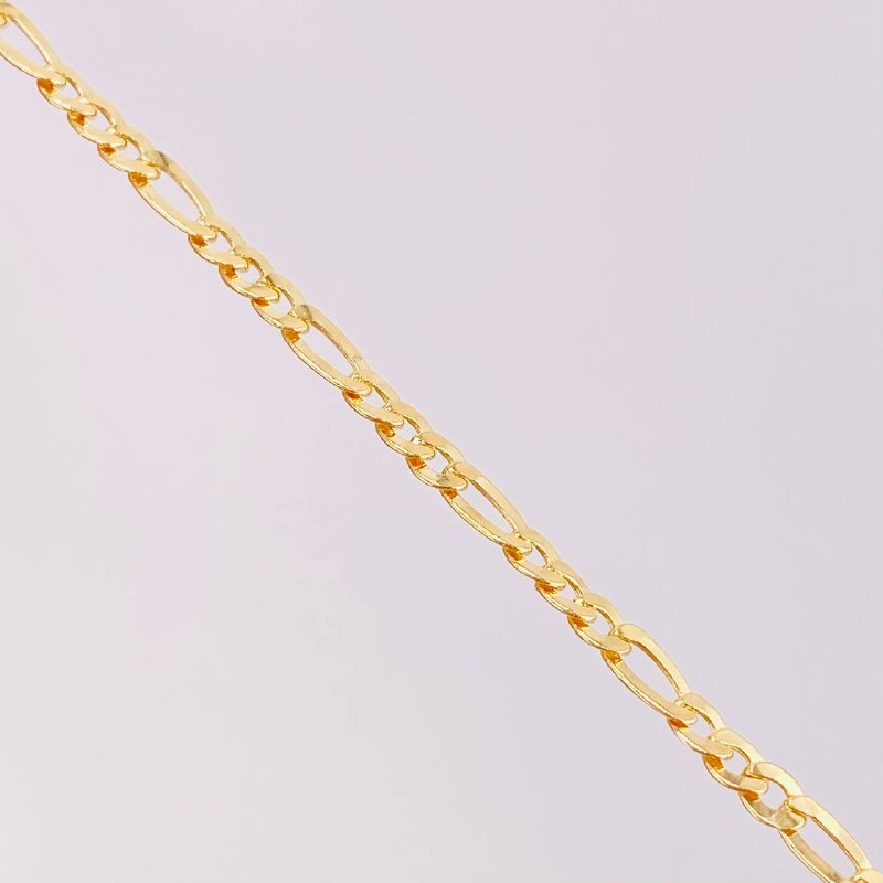 Figaro Bracelet 2.25g / 7 1/2 in / 3.34mm Yellow Gold 18K