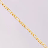Figaro Bracelet 2.25g / 7 1/2 in / 3.34mm Yellow Gold 18K