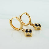 Hoop Earrings Clover 3.3 g / 1 in Yellow Gold 18K