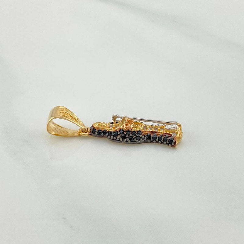 Dije Santa Muerte 2.45 g / 1 1/4 in Tres Oros 18K