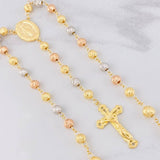 Rosary Miraculous Virgin 22.95g / 28 in / 7mm Three Golds 18K