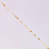 Mirror Flower Chain Set + Miraculous Virgin Pendant / 1.35g / 18 in Yellow Gold 18K
