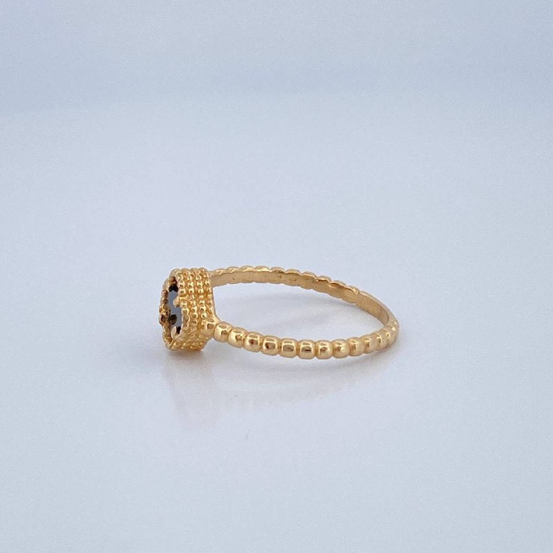 Anillo Trebol Esferas 1.95gr / T7 / Oro Amarillo Nac.Esp. 18K $