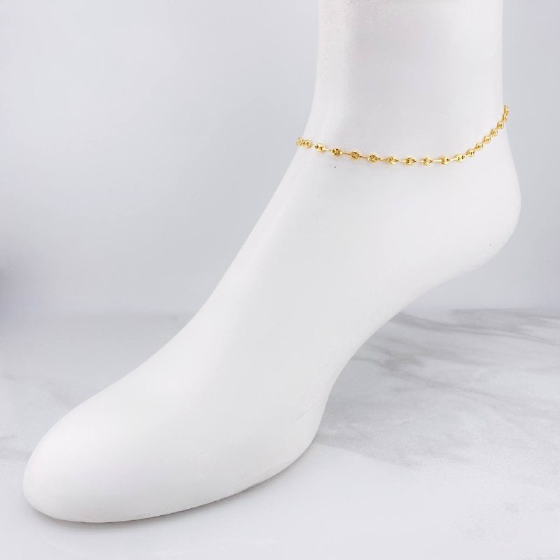 Tobillera GC 2.6g / 9 3/4 in / 3.2mm Oro Amarillo 18K