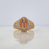 Anillo Virgen Guadalupe 4.6 g / T8 1/2 Tres Oros 18K