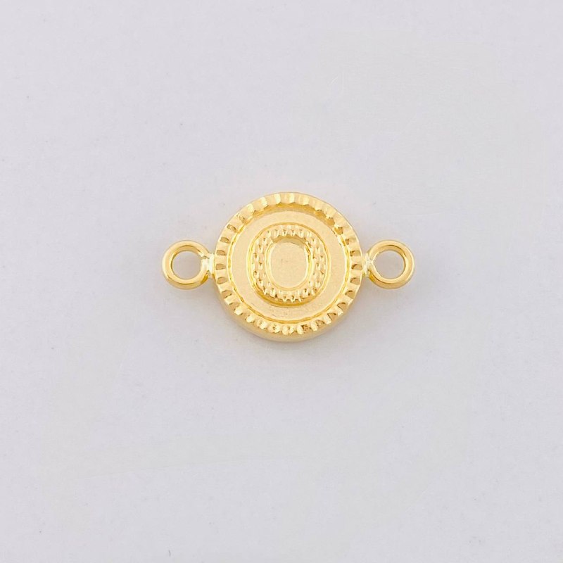 Charm Circle Letter O 0.6g / 3/4 in Yellow Gold 18K