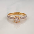Solitaire Ring Churumbela 2.75 g / T6 1/2 Two Yellow White Gold 18K