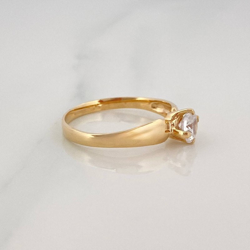 1.75 g Solitaire Ring / T5 3/4 Yellow Gold 18K