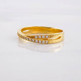 Anillo Carril Cruzado 2.2g / T6 Oro Amarillo 18K
