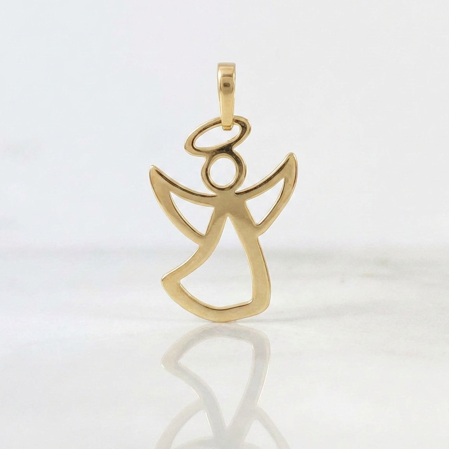 Dije Angel Silueta 0.4gr / 3/4 in / Oro Amarillo 18K *