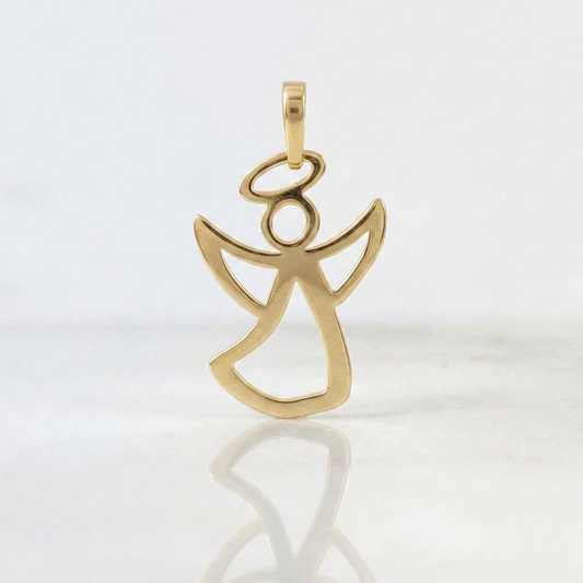 Dije Angel Silueta 0.4gr / 3/4 in / Oro Amarillo 18K *