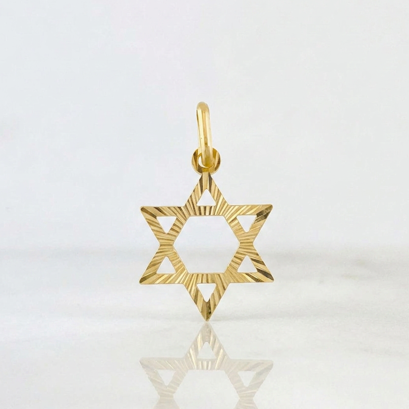 Dije Estrella de david 0.75g / 1 in Oro Amarillo 18K