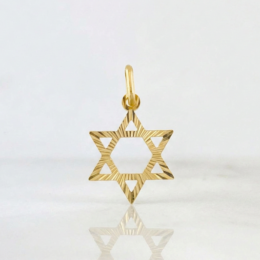 Dije Estrella de david 0.75g / 1 in Oro Amarillo 18K