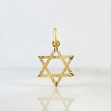Dije Estrella de david 0.75g / 1 in Oro Amarillo 18K