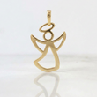 Angel Silhouette Pendant 0.5gr / 1 in / Yellow Gold 18K