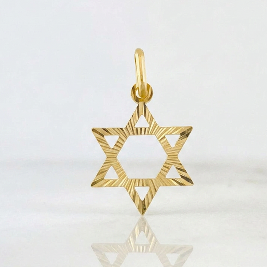 Dije Estrella de David 1.1g / 1 in Oro Amarillo 18K