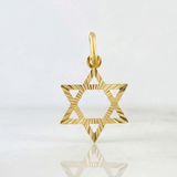 Dije Estrella de david 1.1g / 1 in Oro Amarillo 18K