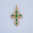 Flat Cross Pendant 1.4gr / 1.0in / 18K Gold