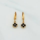 Hoop Earrings Clover 3.3 g / 1 in Yellow Gold 18K