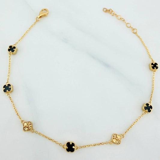 Pulso Trebol Aro Seguido 3.2 g / 8 1/2 in / 4.8 mm Oro Amarillo 18K