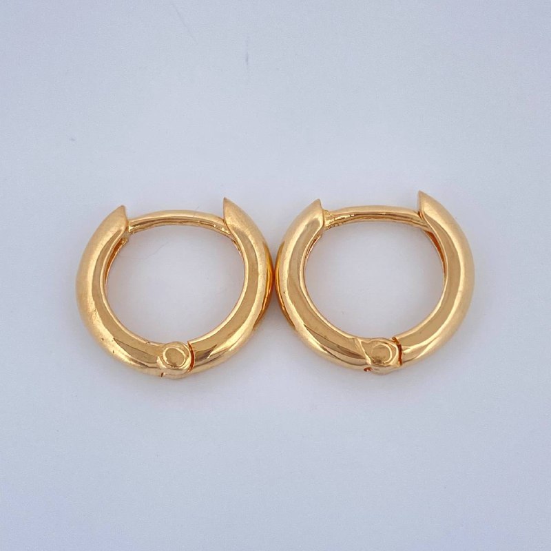 Hoop Earrings Lia 1.35gr / 1/2 in / 18K Gold $