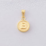 Pendant Circle Letter B 0.4g / 1/2 in Yellow Gold 18K