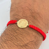 Red Woven Guardian Angel Bracelet 1.2gr / 18K Gold $