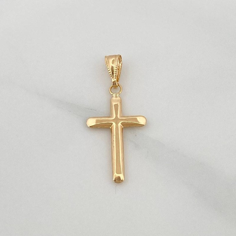 Dije Cruz 0.6gr / 1 1/4 in / Oro Amarillo 18K &