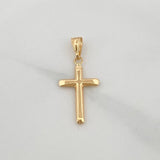 Dije Cruz 0.6gr / 1 1/4 in / Oro Amarillo 18K &