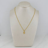 Set Cadena Lazo + Dije Libelula / 1,25 gr / 17 3/4 in Oro Amarillo 18K