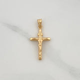 Dije Cruz Cristo 0.75gr / 1 in / Oro Amarillo 18K &