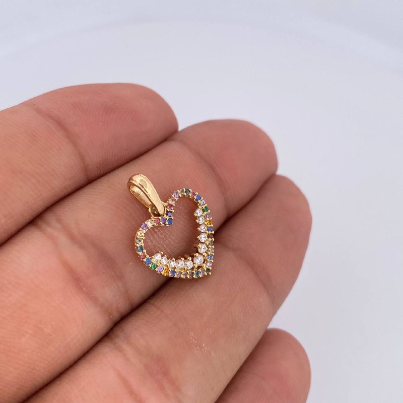 Pendant Heart Silhouette 1.45gr / 2.1cm / 18K Gold &