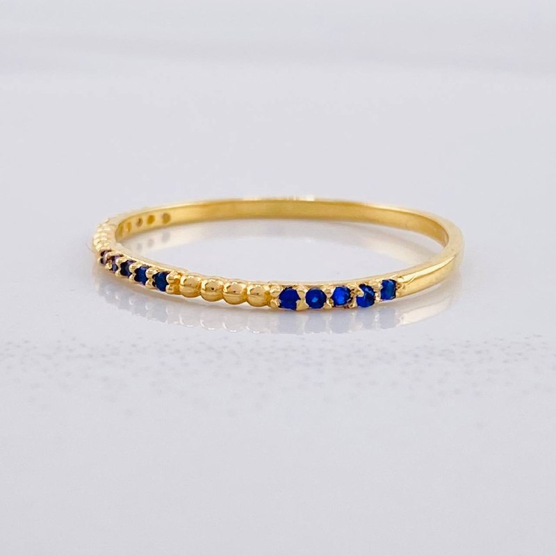 Interspersed Beads Ring 0.9g / T7 3/4 Yellow Gold 18K