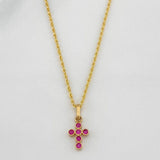 Singapore Chain Set + Cross Pendant / 1.65 gr / 20 in Yellow Gold 18K