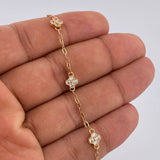 Clover Bracelet Box 2.2gr / 16.5cm-18.5cm / 18K Yellow Gold &