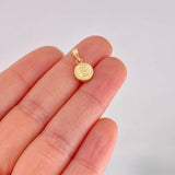 Pendant Circle Letter E 0.4g / 1/2 in 18K Yellow Gold