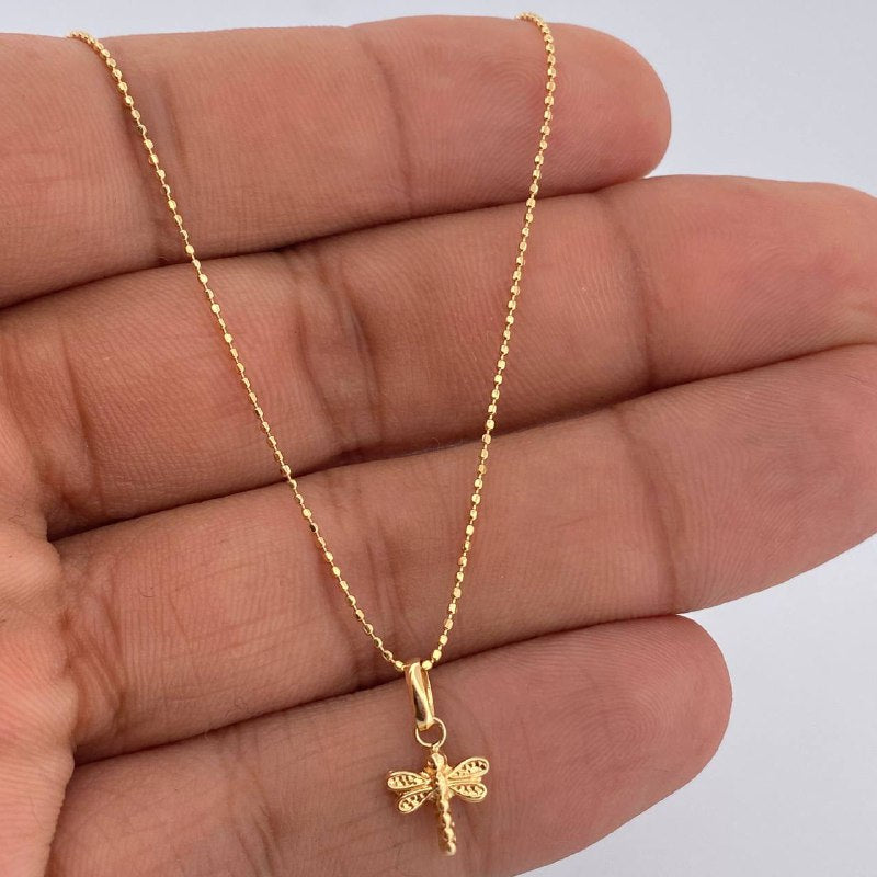 Military Chain and Pendant Set + Dragonfly 1.7gr / 18K Gold $