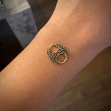 Charm GC 2.45gr/1.8cm Black Zircons Yellow Gold*