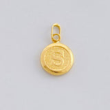 Pendant Circle Letter S 0.4g / 3/4 in Yellow Gold 18K