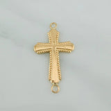 Charm Bordered Cross 0.8gr / 1 1/4 in / 18K Yellow Gold %