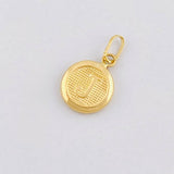 Pendant Circle Letter J 0.4g / 3/4 in Yellow Gold 18K