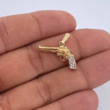 Pendant Revolver 2.65gr / 1in / 18K Gold $