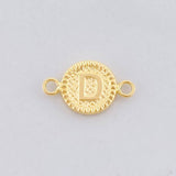 Herraje Circulo Letra D 0.55g / 3/4 in Oro Amarillo 18K