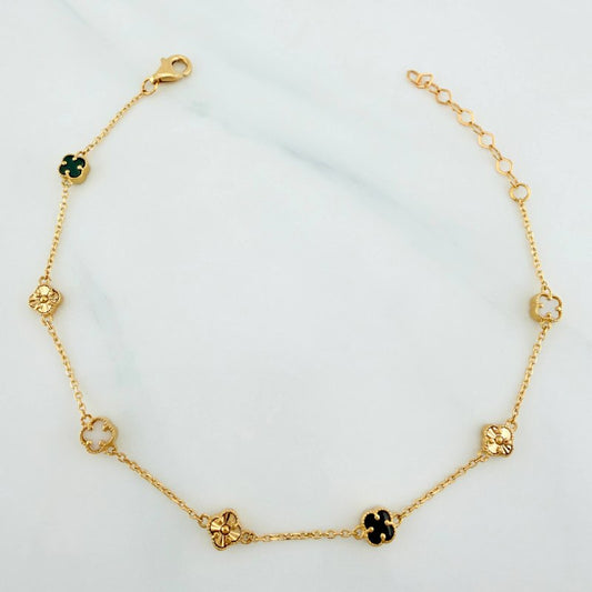 Pulso Trebol Aro Seguido 3.2 g / 8 1/4 in / 4.8 mm Oro Amarillo 18K