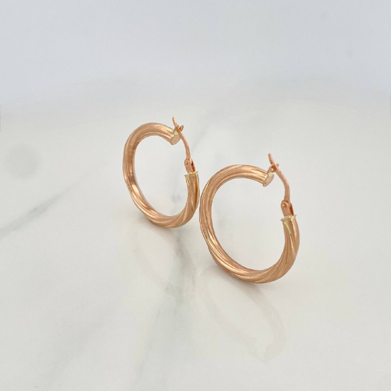 Candongas Mary 2.7 g / 1 1/4 in Oro Rosa 18K